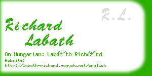 richard labath business card